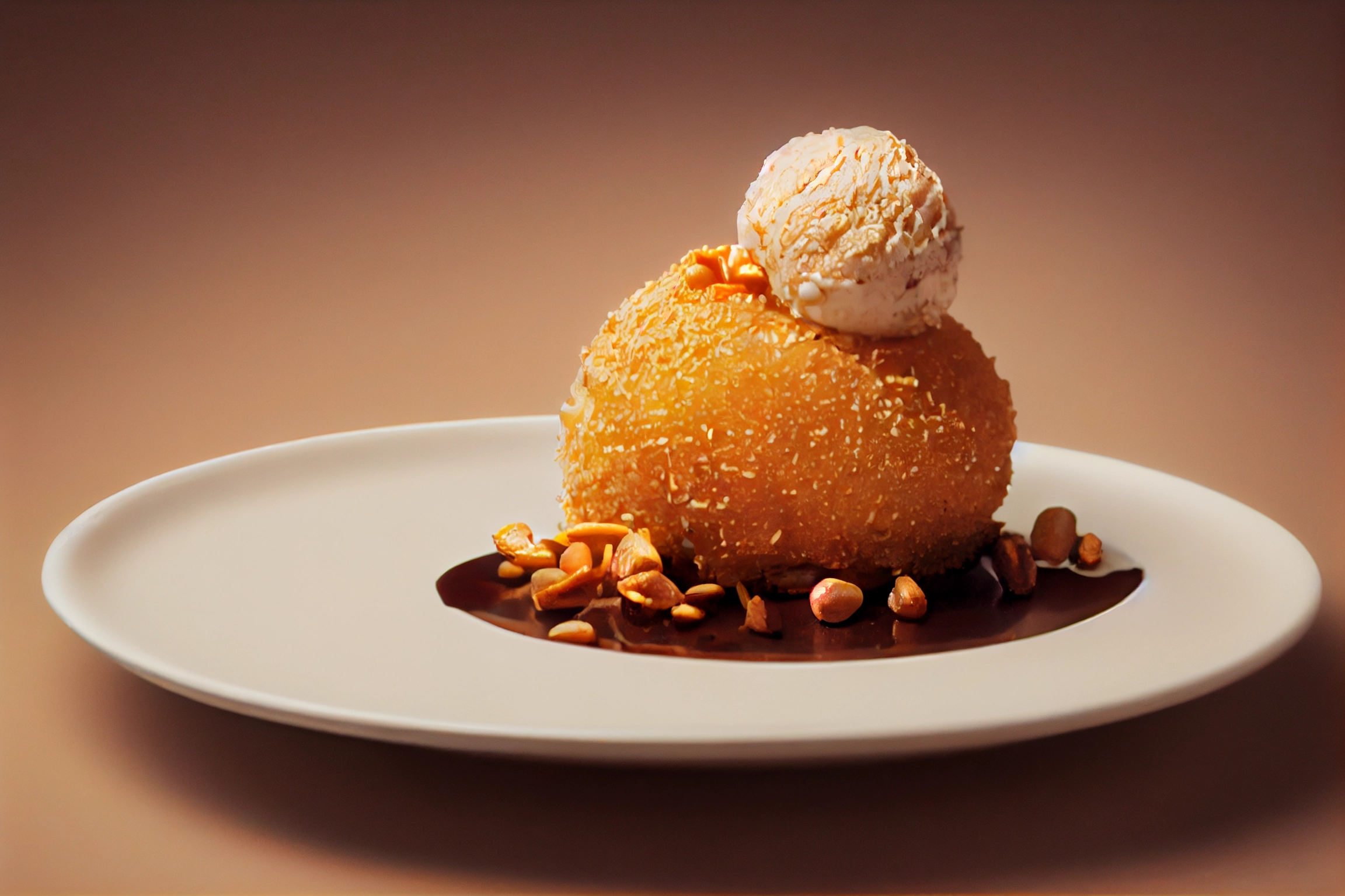 Damien fried ice cream with peanuts fine dining dish 3de43402 300c 49cd b718 28d17232ec5e