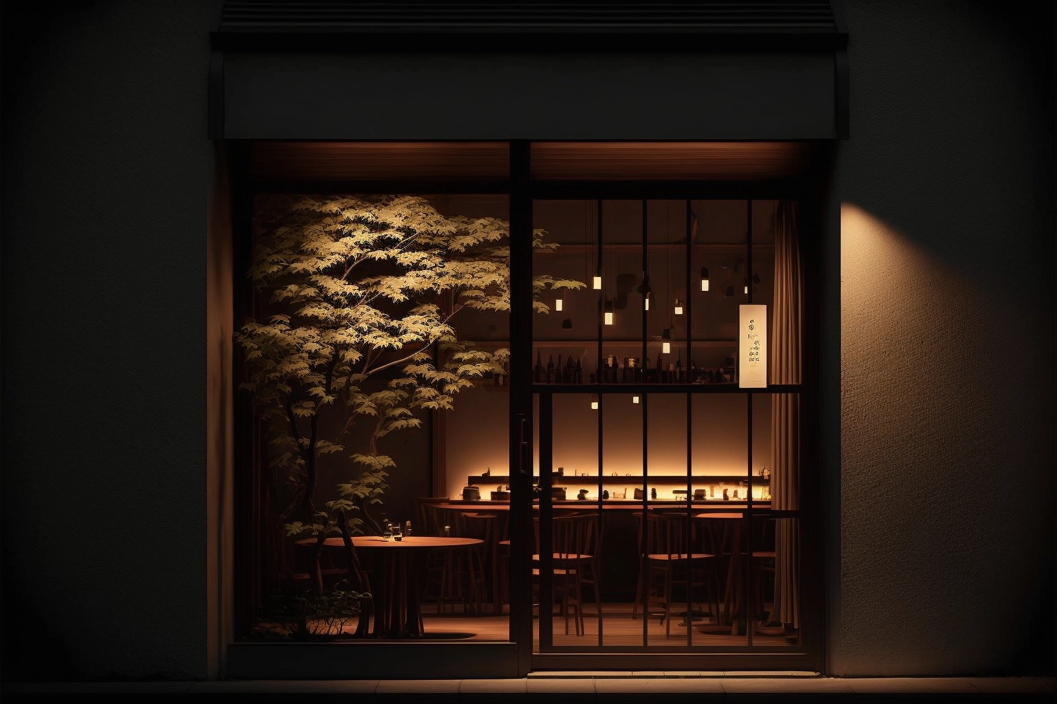 Fine Dining Sushi Restaurant in Tokio Created by AI